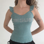 RT008 — Jesus Rhinestone Top