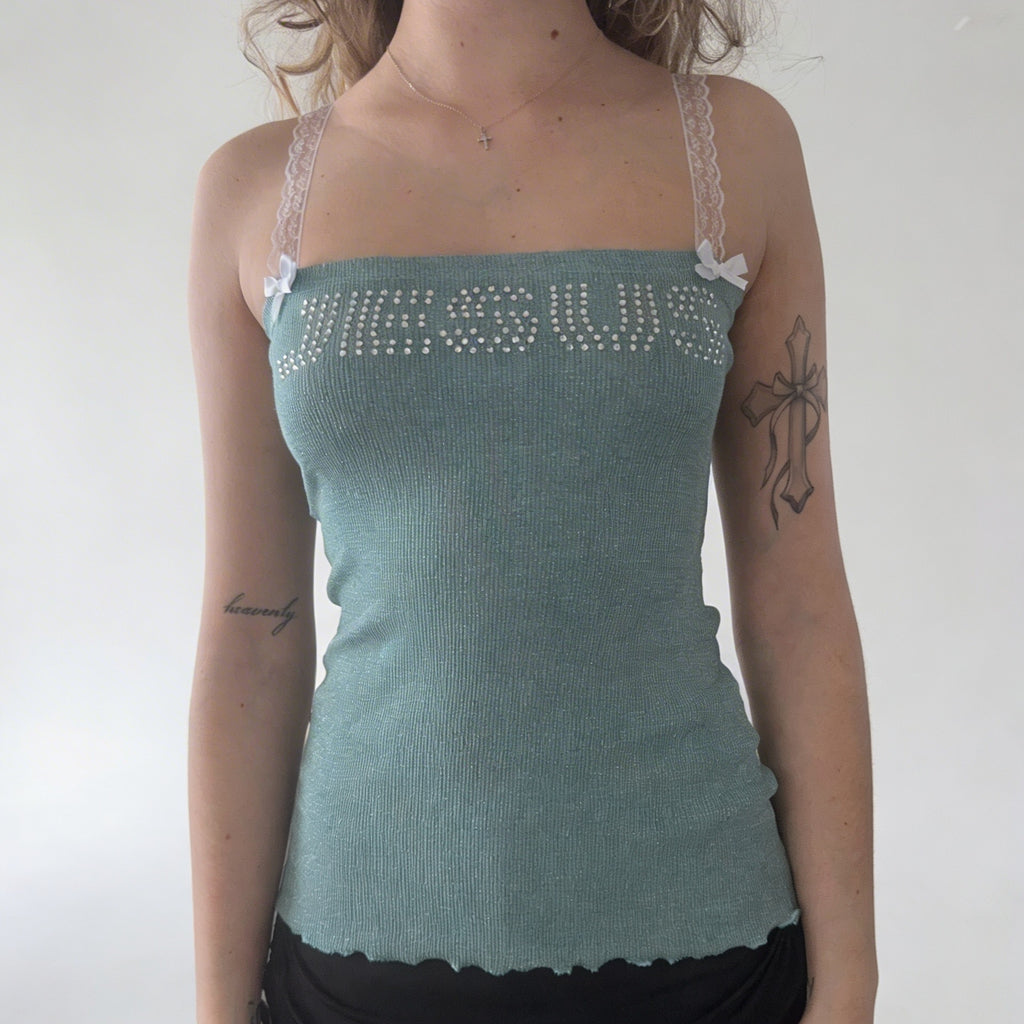 Jesus Rhinestones Top