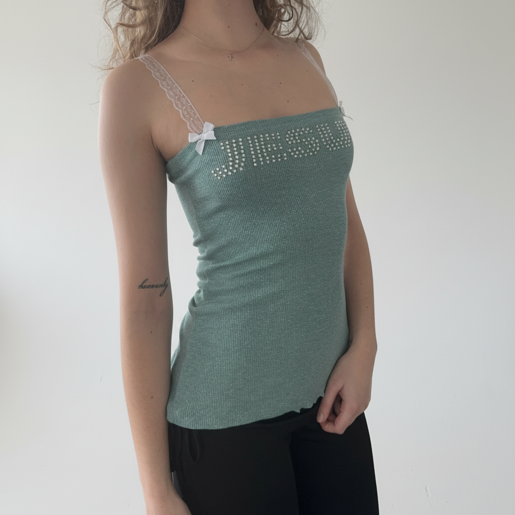 Jesus Rhinestones Top