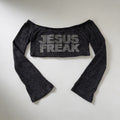 Jesus Freak Rhinestones Layered Crop Top