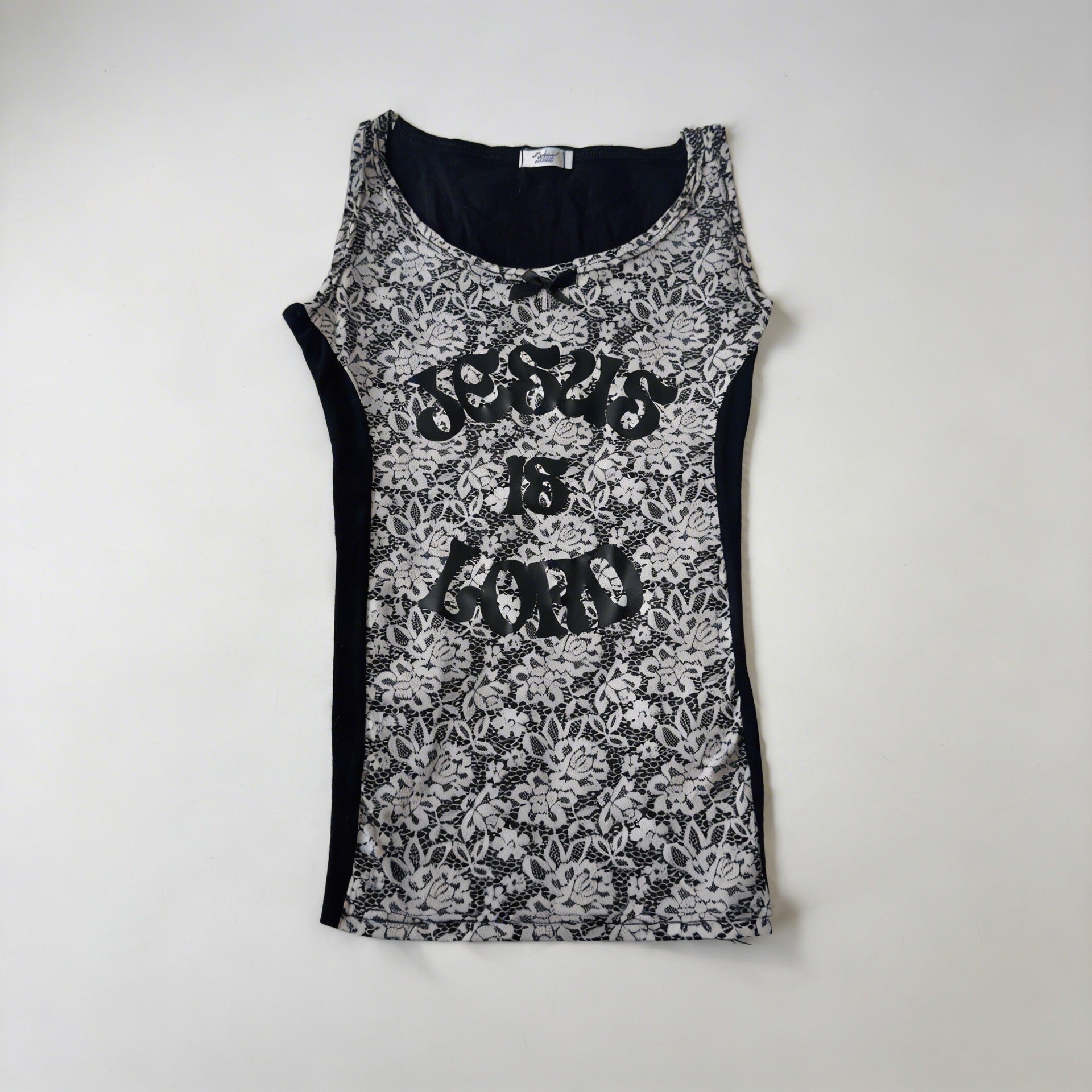 Jesus is Lord Lace Print Top