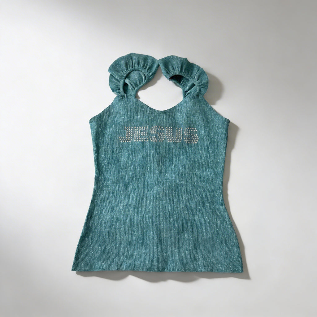 Jesus Rhinestones Top